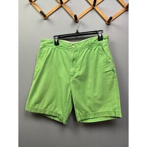 Izod‎ Saltwater Men's shorts size 33 Green flat front